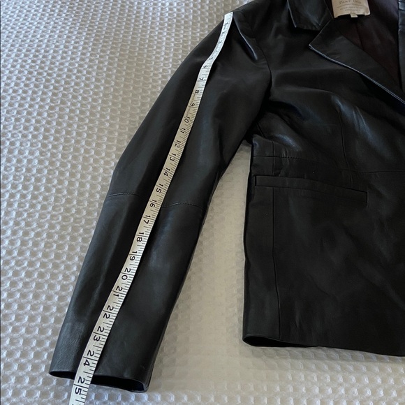 Part Two Lamb Leather Single Button Blazer - Picture 14 of 14